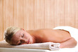 relaxing woman in salon