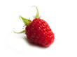 Raspberry on white background