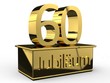 Jubiläum 60 Podest gold