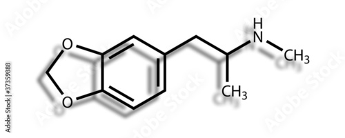 Illustration: Structural formula of MDMA (ecstasy) Structural formula of MDMA (ecstasy)