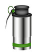 Hand grenade (smoke bomb) isolated on white background
