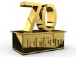 Jubiläum 70 Podest gold