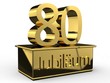 Jubiläum 80 Podest gold