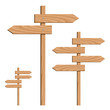 vector wooden direction arrows