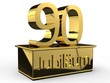 Jubiläum 90 Podest gold