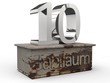 Jubiläum 10 Podest silber Jubiläum 10 Podest silber