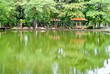 Hut and lake Hut and lake