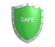 Protection shield. Isolated on the white background