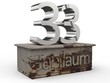 Jubiläum 33 Podest silber Jubiläum 33 Podest silber
