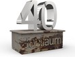 Jubiläum 40 Podest silber Jubiläum 40 Podest silber