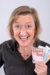 Photo: angry woman with money angry woman with money