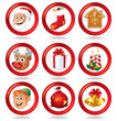 Set of Christmas Buttons