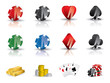 Gambling - poker icon set