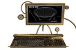 steampunk desktop workstation on white 2