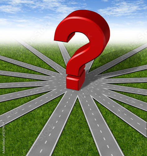 Illustration: Questions and strategies symbol Questions and strategies symbol