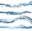 Set of water splashing isolated on white background Set of water splashing isolated on white background
