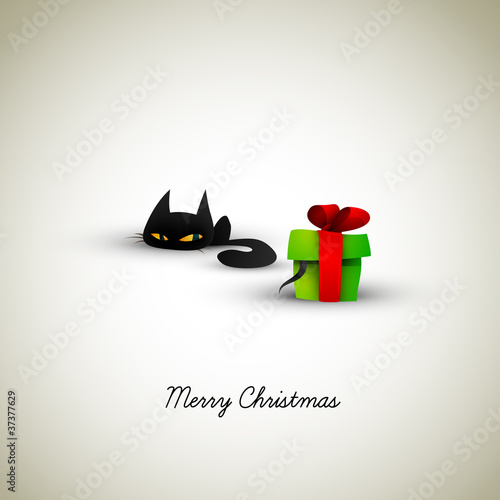Vector: Kitten Excited About Present | Great Greeting for Pet Owners Kitten Excited About Present | Great Greeting for Pet Owners
