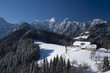 mountain farm in winter mountain farm in winter