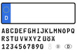 autokennzeichen mit alphabet