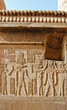 Egyptian engraved gods on wall in Kom Ombo temple, Egypt