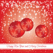 Vektor: New year and Christmas card with decorations New year and Christmas card with decorations