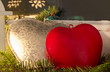 Two christmas hearts