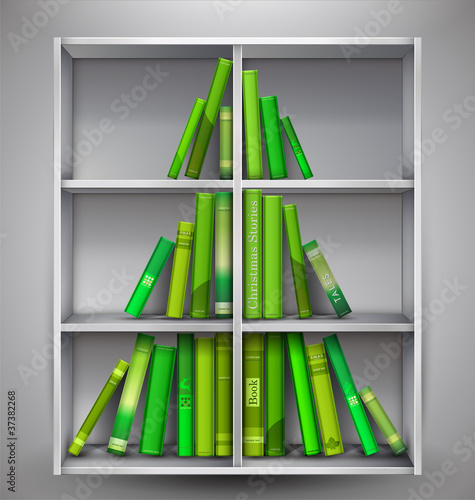 Vector: "Christmas Stories". Christmas tree formed from books. "Christmas Stories". Christmas tree formed from books.