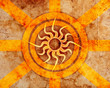 Illustration : Sunrise wave grunge background Sunrise wave grunge background