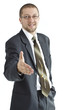 A business man with an open hand