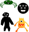Set of different cute funny cartoon monsters - vector Set of different cute funny cartoon monsters - vector