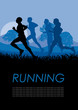 Vector running poster