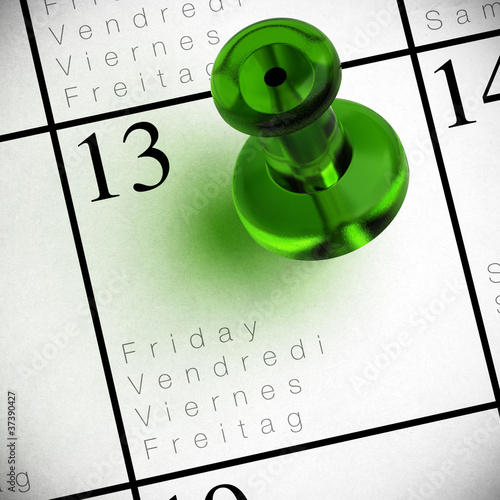 Illustration: vendredi 13 calendrier vendredi 13 calendrier