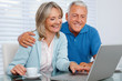 Happy Couple Using Laptop