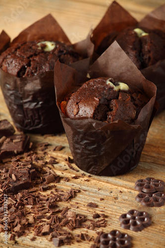 Photo: Chocolate muffins Chocolate muffins