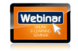 Tablet mit Webinar