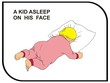 VECTOR - A KID ASLEEP ON HIS FACE VECTOR - A KID ASLEEP ON HIS FACE