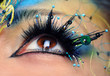 Beautiful eye make-up close-up