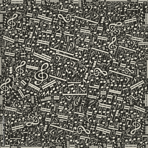 Vector: Background notes black Background notes black