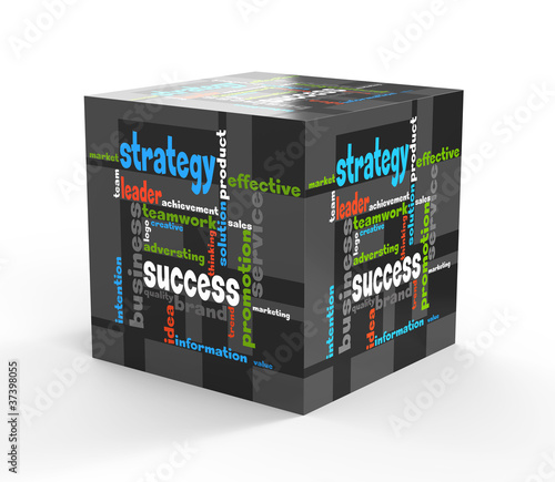 Illustration: Cube strategy concept Cube strategy concept