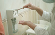 Photo: health occupation worker washing her hands health occupation worker washing her hands