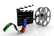 Cinema clapper and video film