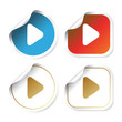 Vector stickers with arrow
