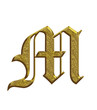 M - Alphabet en or - Lettrine