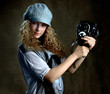 Retro cameraman.