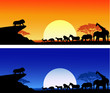 Safari background silhouette Safari background silhouette