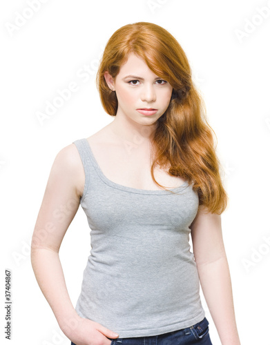 Photo: Fiery And Unhappy Woman With Red Hair Fiery And Unhappy Woman With Red Hair