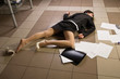 Photo: Lifeless businesswoman in a office Lifeless businesswoman in a office