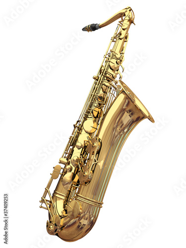 Illustration: 3d saxophone 3d saxophone