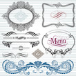 Ornamental decoration design elements. Ornamental decoration design elements.