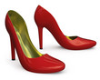 Illustration: Red high heels shoes Red high heels shoes
